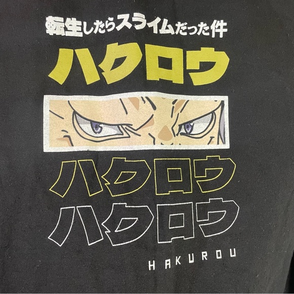 Reincarnated as a slime Hakurou eyes Long sleeves black t-shirt size XLarge - Picture 6 of 11